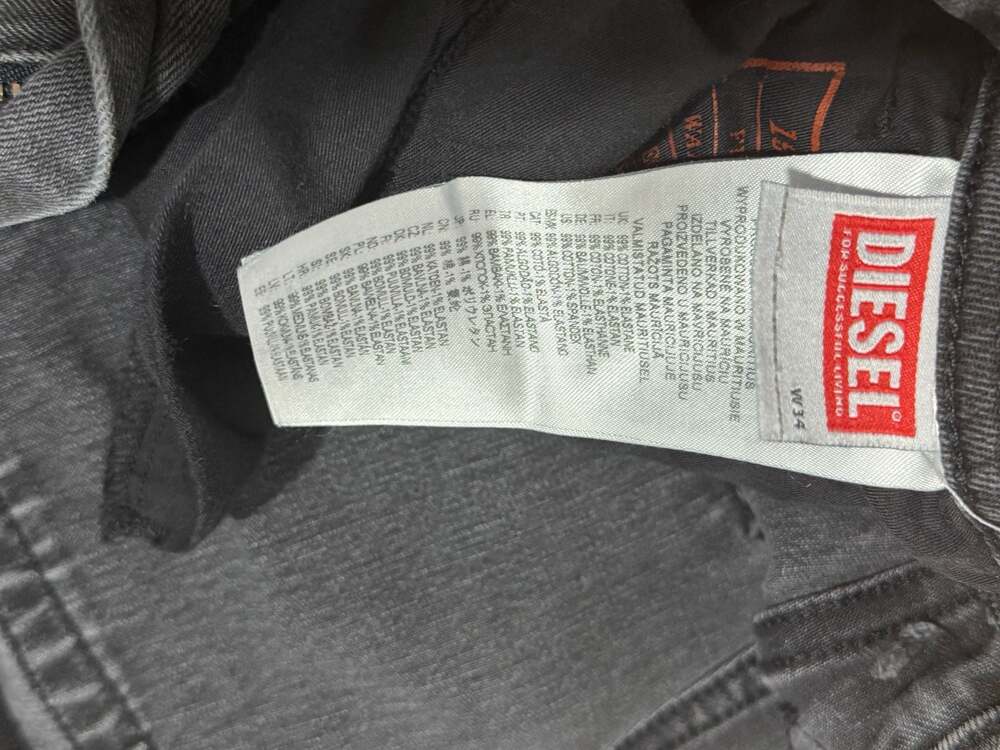 Diesel Industry Denim Division Men's Grey Wash Jeans - Picture 6 of 7